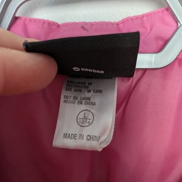 HARLEY DAVIDSON Girl Fall Or Spring Coat Size Large (12-14) CROP Baby Pink - Picture 5 of 10